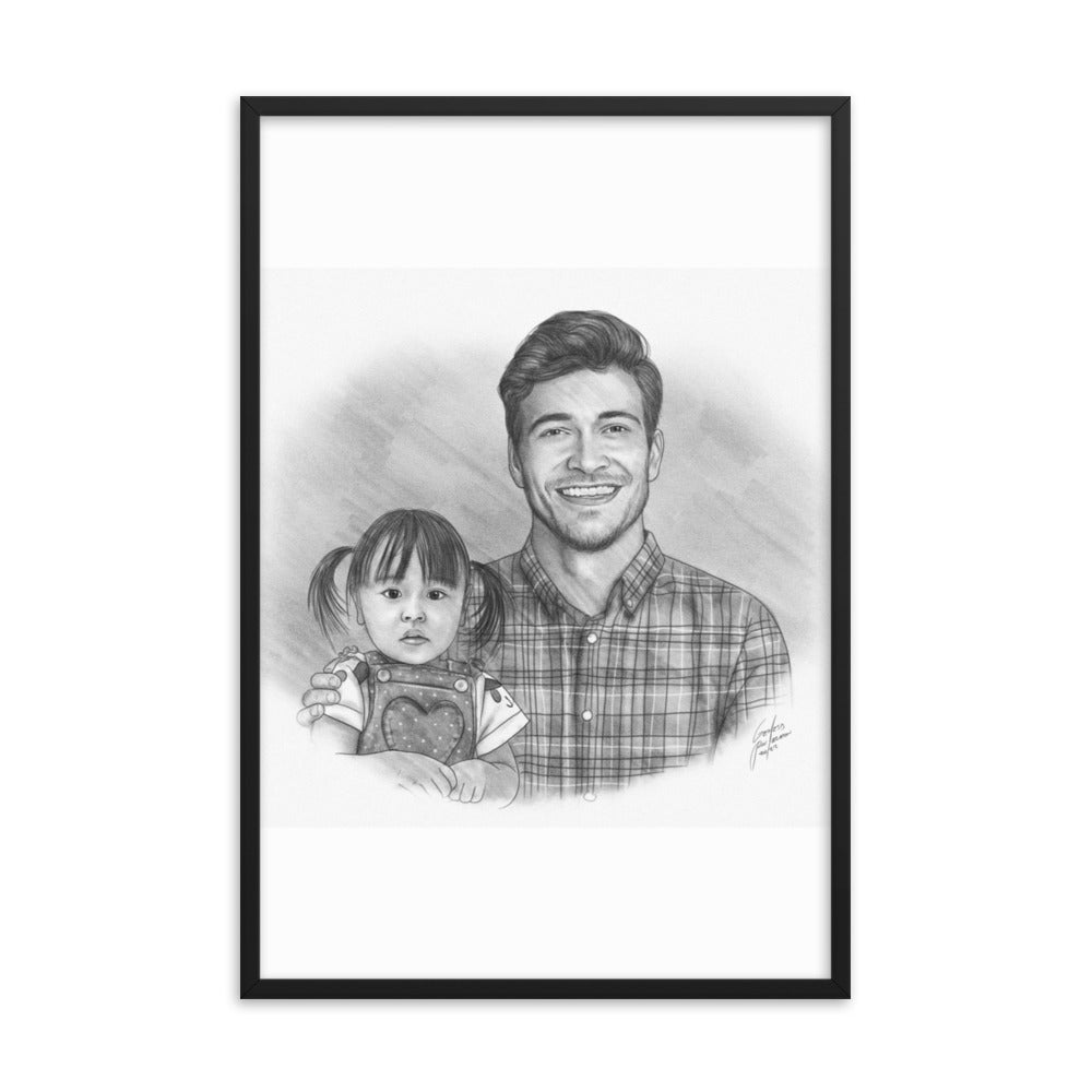 Framed vertical poster