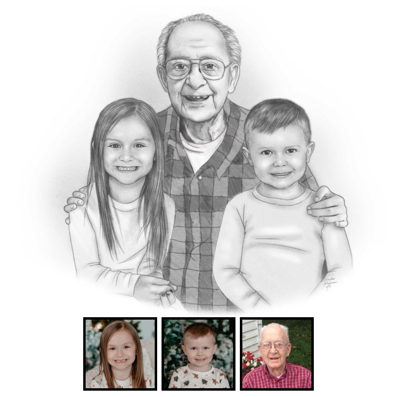 Black and white shading portrait