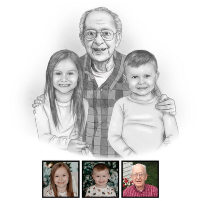 Black and white shading portrait