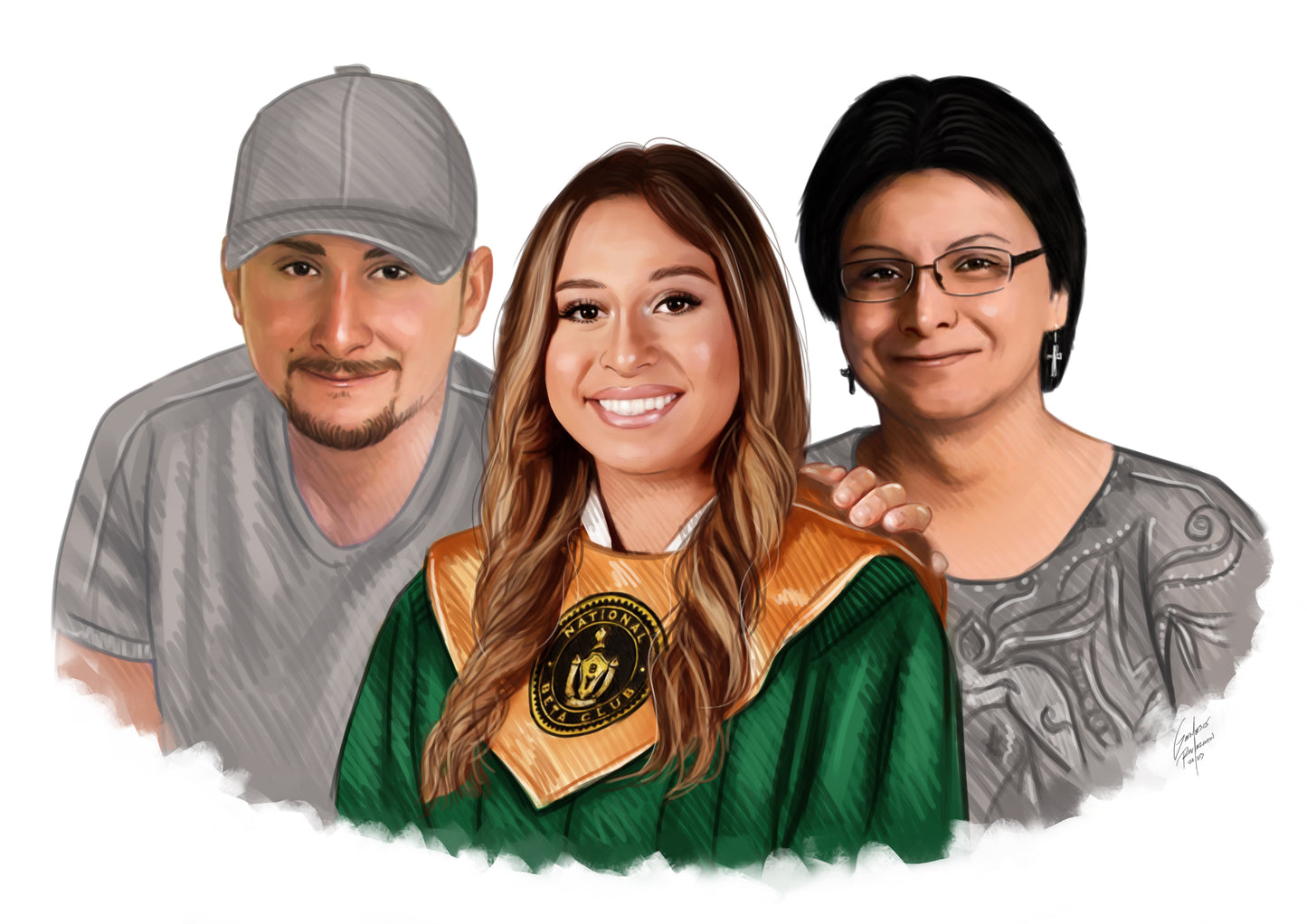 custom graduation portrait