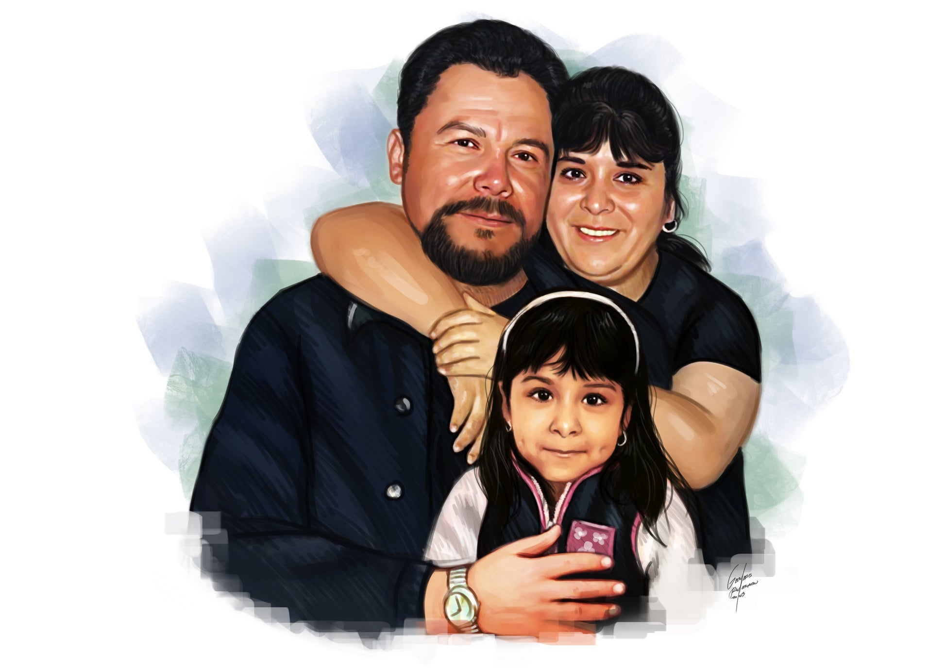 custom family portrait painting